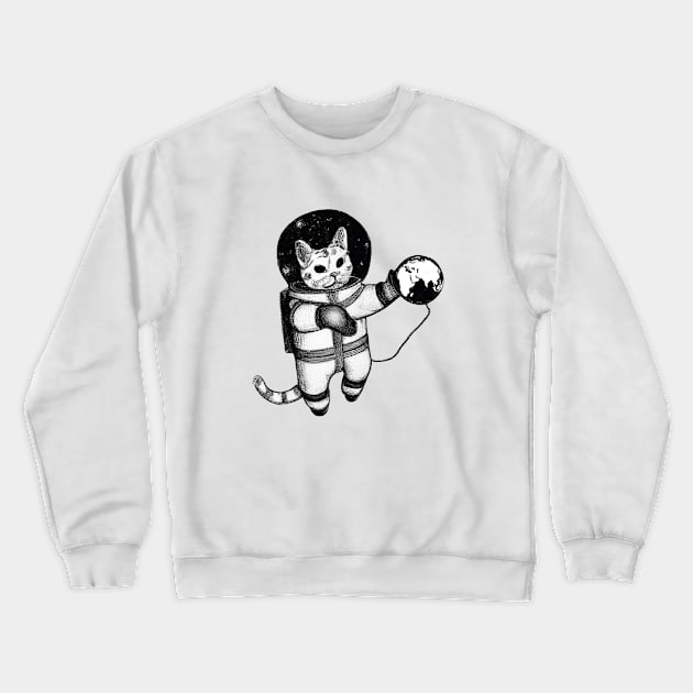 cats rule the world Crewneck Sweatshirt by Naive Rider